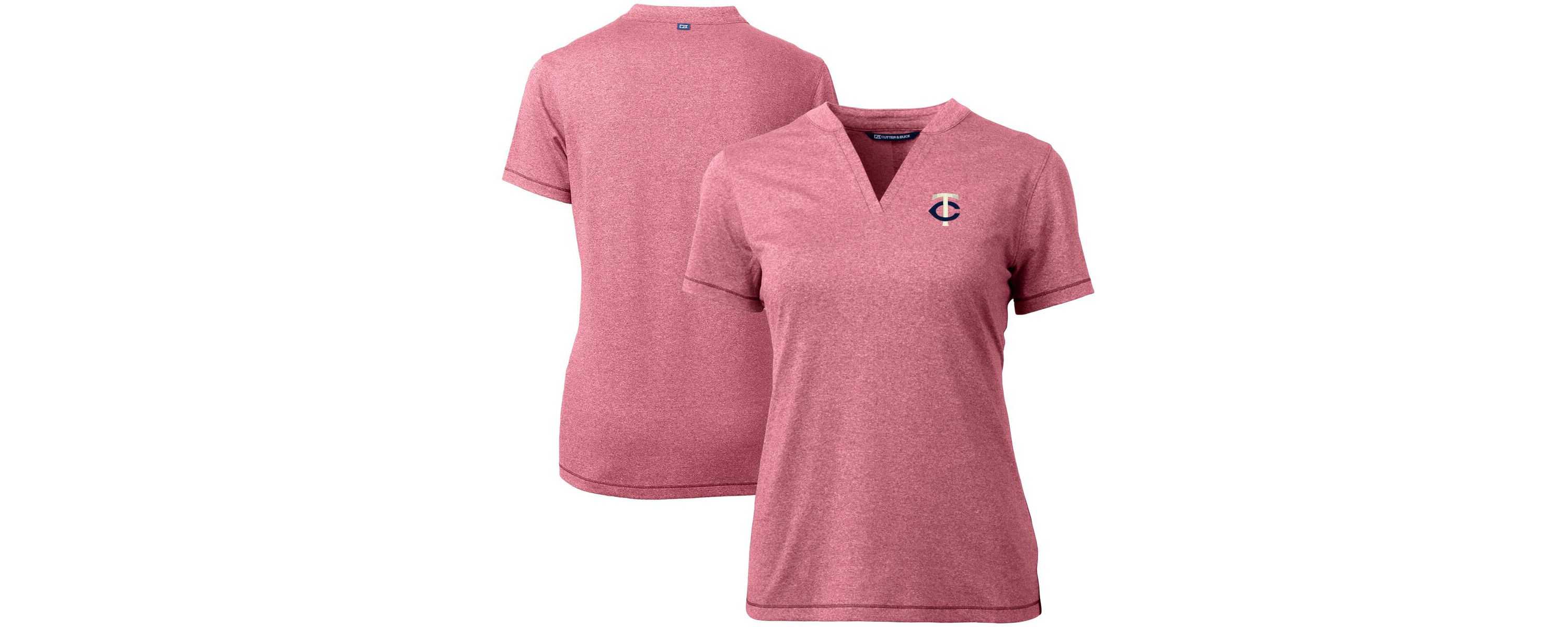 MLB Minnesota Twins DryTec Forge Stretch V-Neck Blade Top