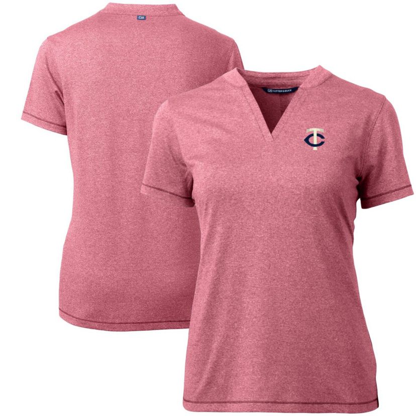 MLB Minnesota Twins DryTec Forge Stretch V-Neck Blade Top