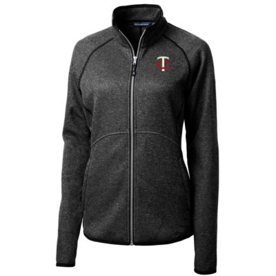 MLB Heather Minnesota Twins Mainsail Sweater Knit Full-Zip Jacket