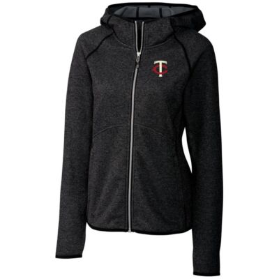 MLB Heather Minnesota Twins Mainsail Sweater Knit Full-Zip Hoodie