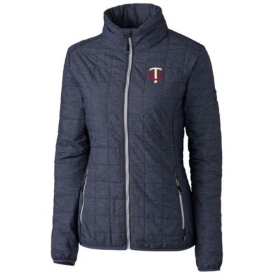 MLB Heather Minnesota Twins Rainier PrimaLoft Eco Insulated Puffer Full-Zip Jacket