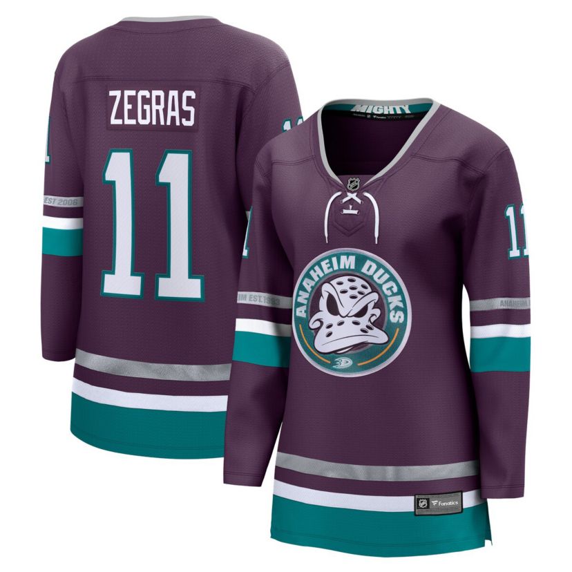 NHL Fanatics Trevor Zegras Anaheim Ducks Breakaway Jersey