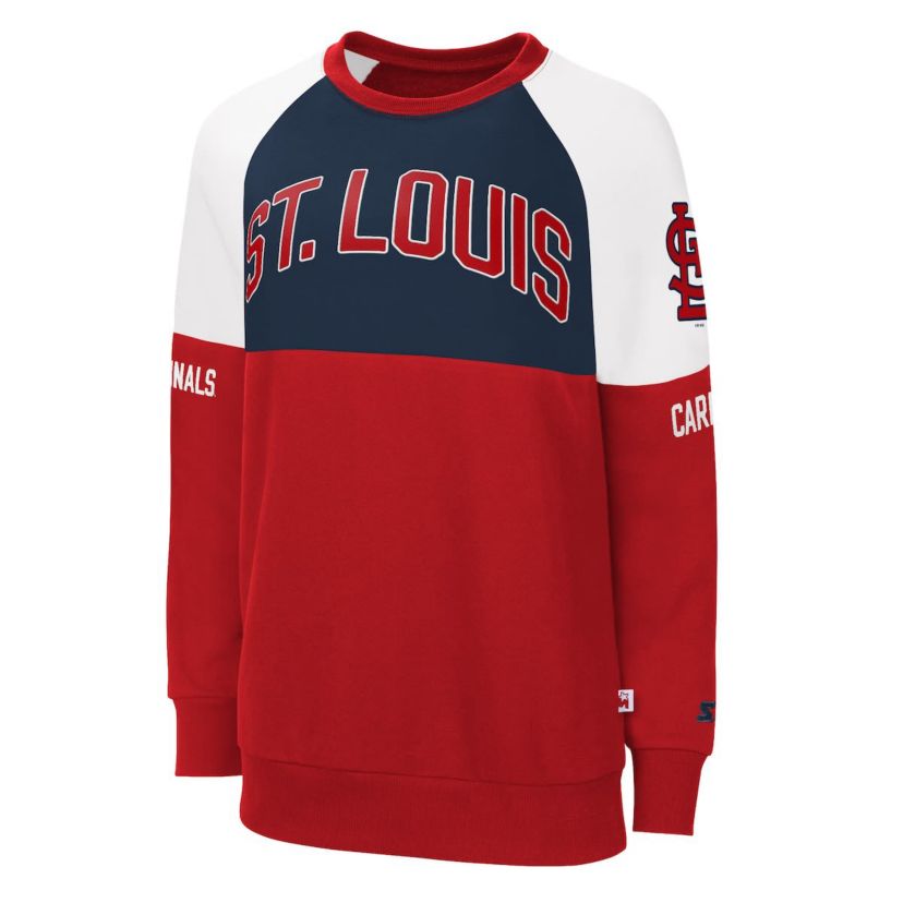 MLB St. Louis Cardinals Baseline Raglan Pullover Sweatshirt