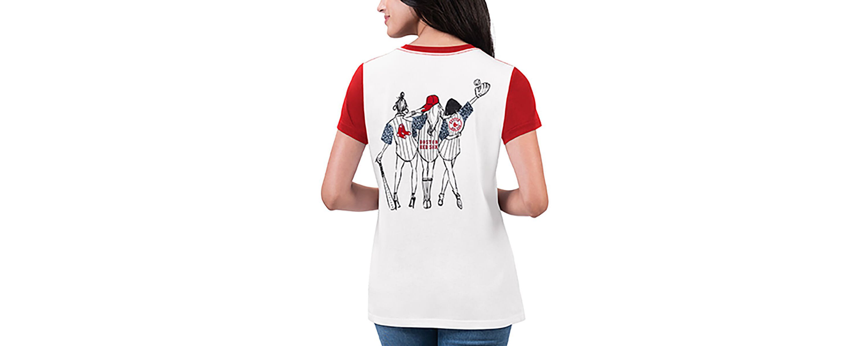 Boston Red Sox MLB Boston Sox Illustration Ringer T-Shirt