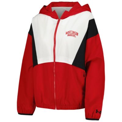 NCAA Under Armour Red/White Wisconsin Badgers Game Day Full-Zip Jacket