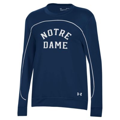 NCAA Under Armour Navy/ Notre Dame Fighting Irish Colorblock Pullover Sweatshirt