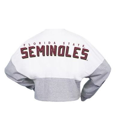 NCAA Florida State Seminoles Block Cropped Long Sleeve Jersey T-Shirt