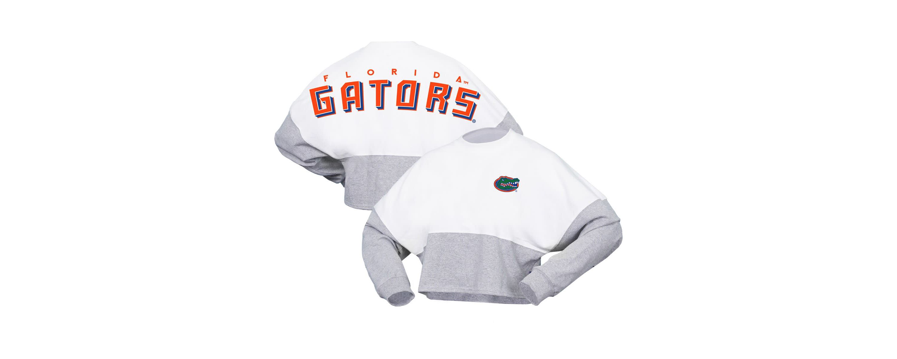 NCAA Florida Gators Block Cropped Long Sleeve Jersey T-Shirt