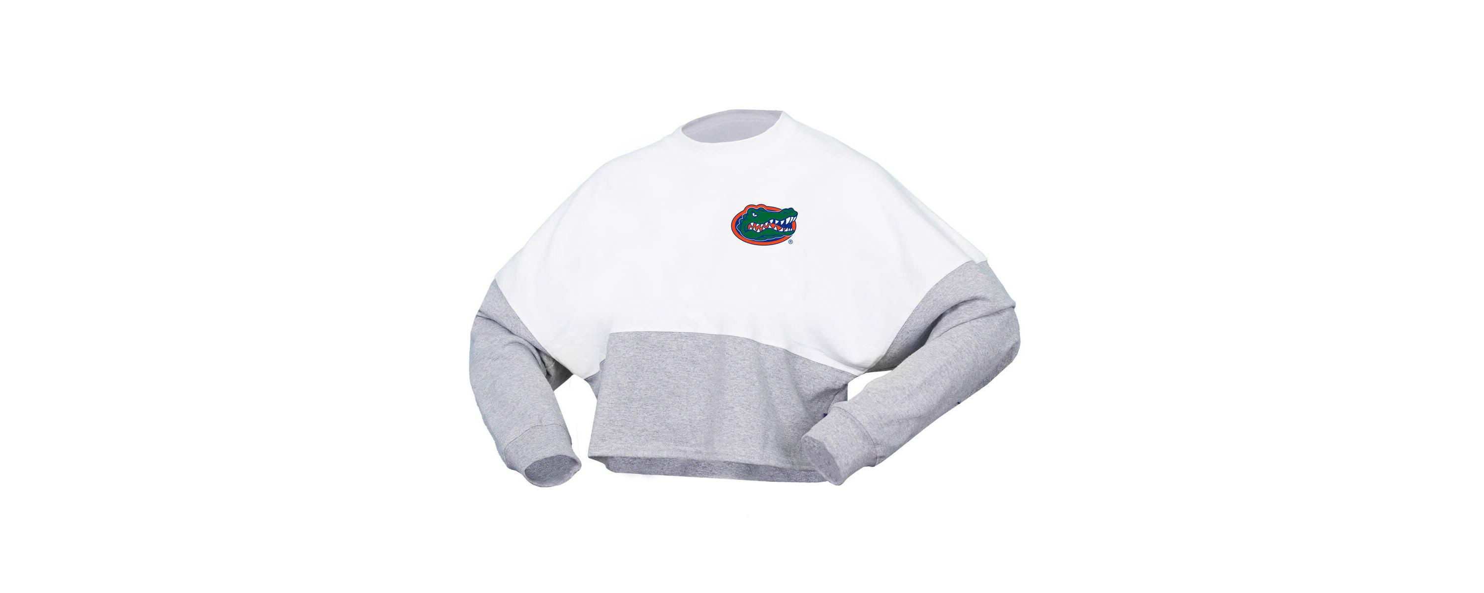 NCAA Florida Gators Block Cropped Long Sleeve Jersey T-Shirt