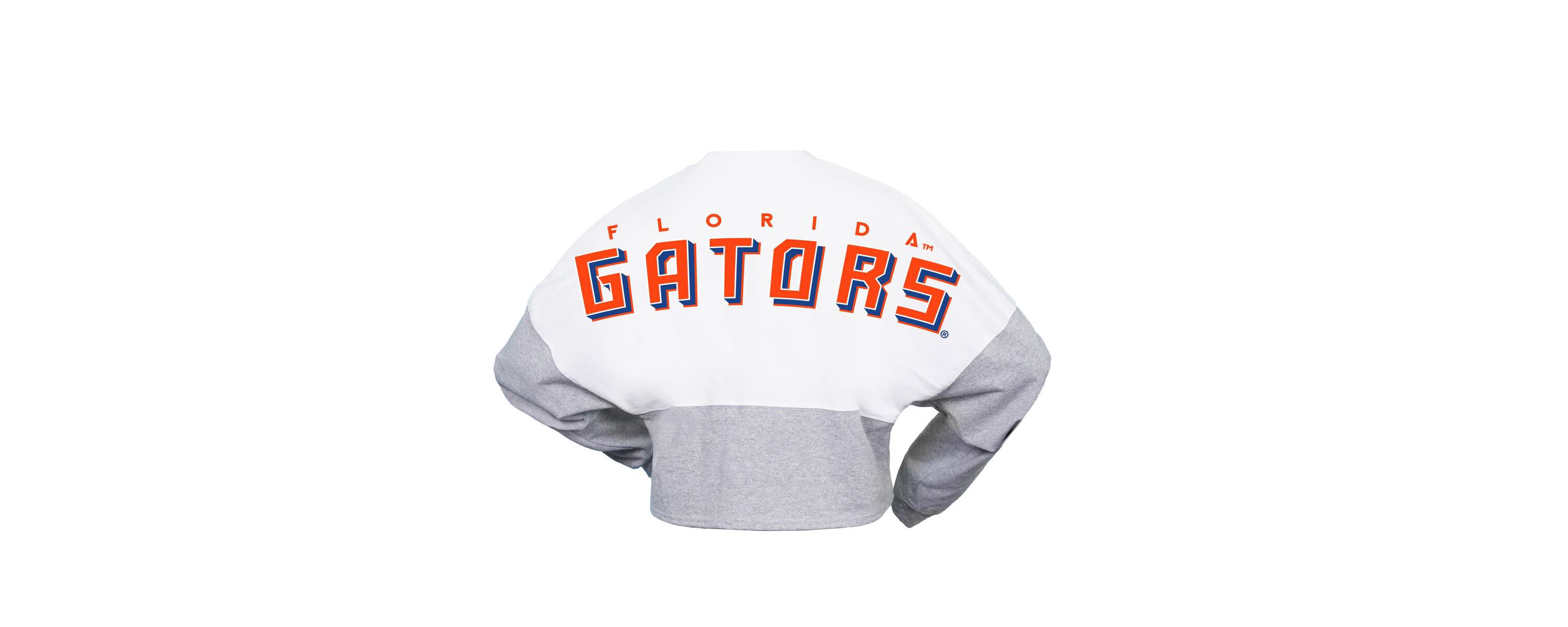 NCAA Florida Gators Block Cropped Long Sleeve Jersey T-Shirt