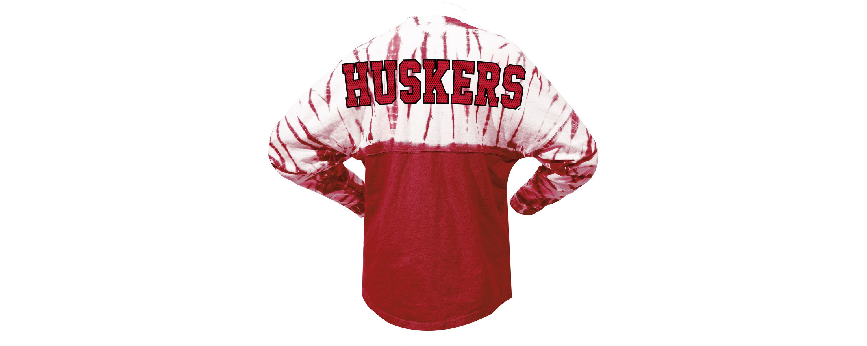 NCAA Nebraska Huskers Tie-Dye Long Sleeve Jersey T-Shirt