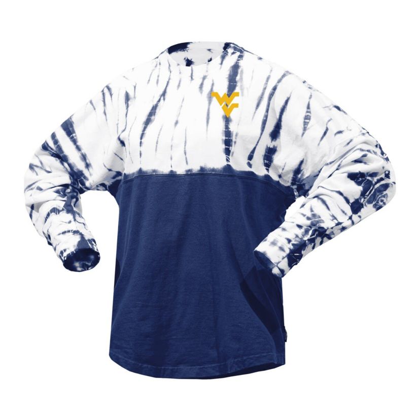 NCAA West Virginia Mountaineers Tie-Dye Long Sleeve Jersey T-Shirt