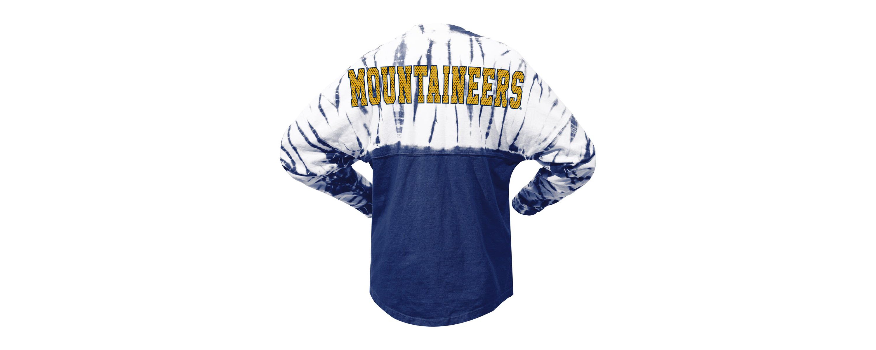 NCAA West Virginia Mountaineers Tie-Dye Long Sleeve Jersey T-Shirt