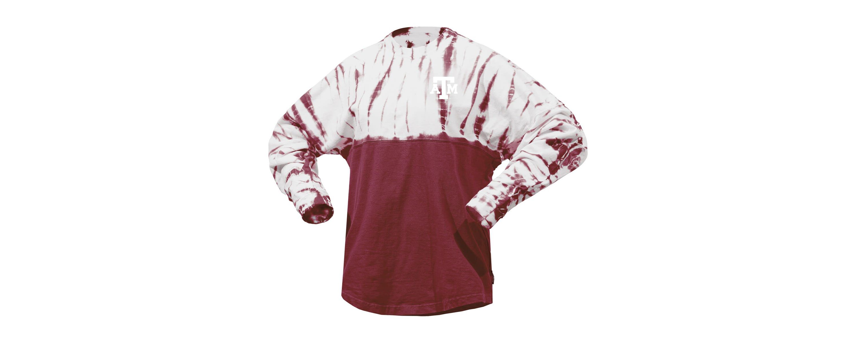NCAA Texas A&M Aggies Tie-Dye Long Sleeve Jersey T-Shirt