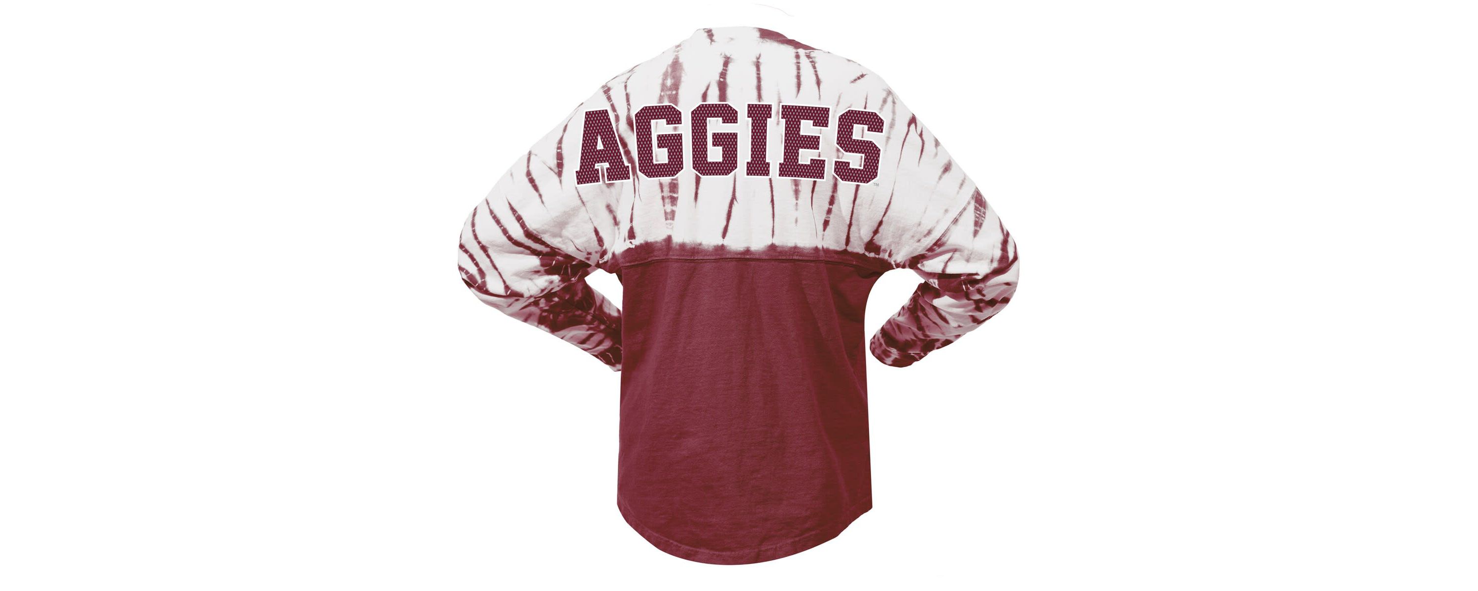 NCAA Texas A&M Aggies Tie-Dye Long Sleeve Jersey T-Shirt