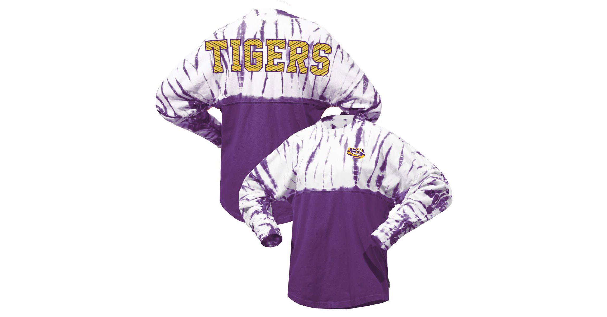 NCAA LSU Tigers Tie-Dye Long Sleeve Jersey T-Shirt