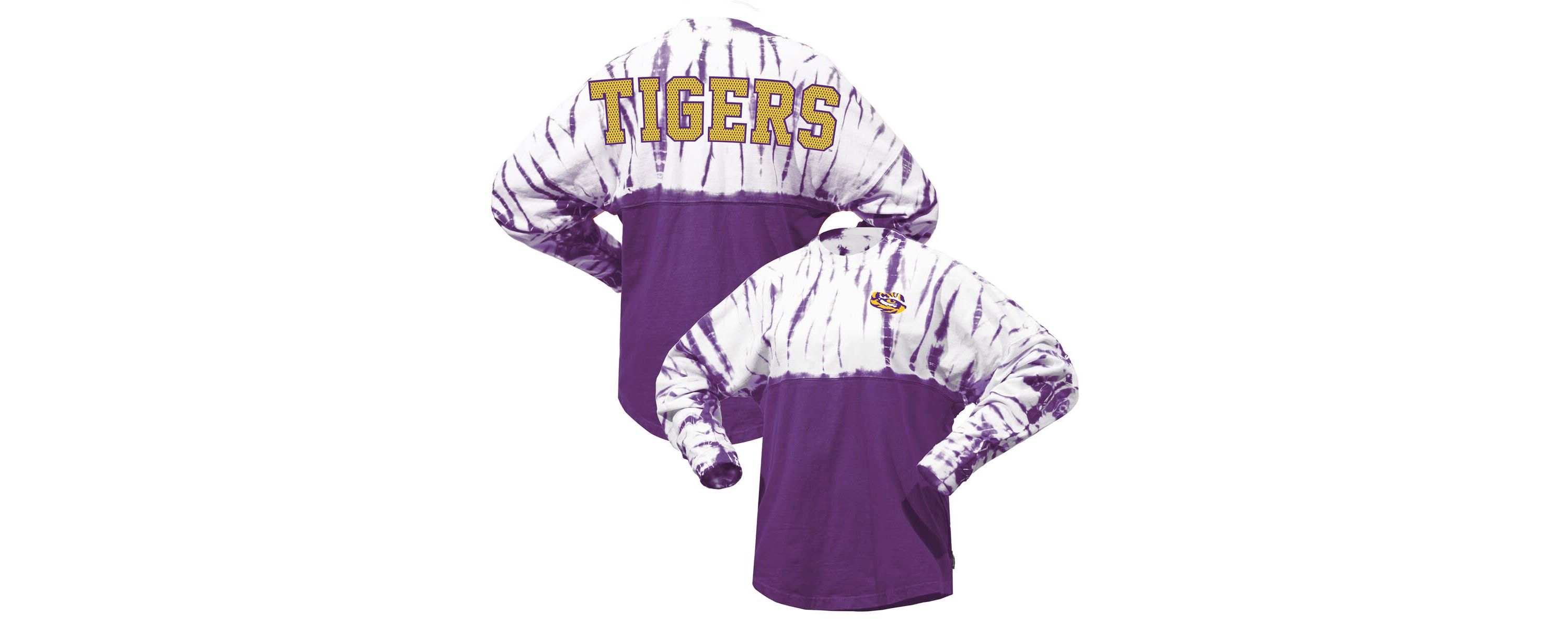 NCAA LSU Tigers Tie-Dye Long Sleeve Jersey T-Shirt