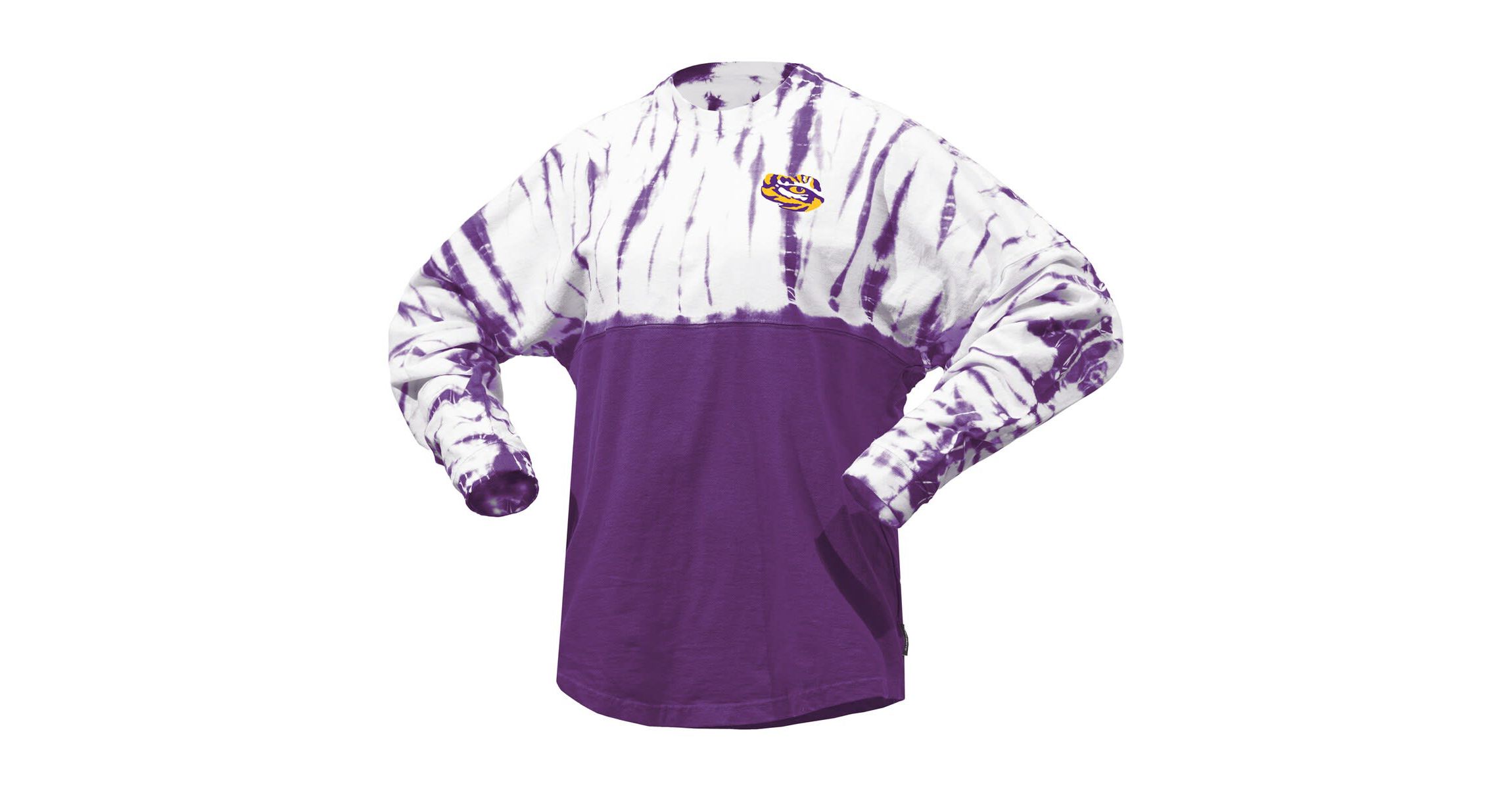 NCAA LSU Tigers Tie-Dye Long Sleeve Jersey T-Shirt
