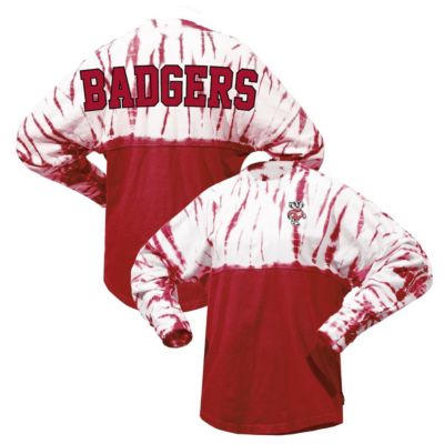 NCAA Wisconsin Badgers Tie-Dye Long Sleeve Jersey T-Shirt