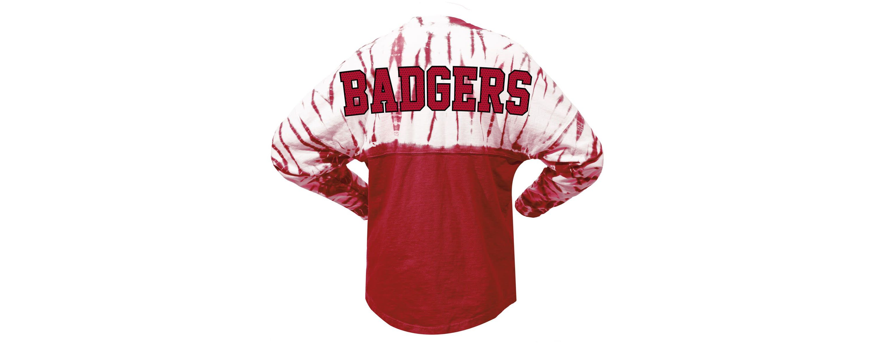 NCAA Wisconsin Badgers Tie-Dye Long Sleeve Jersey T-Shirt