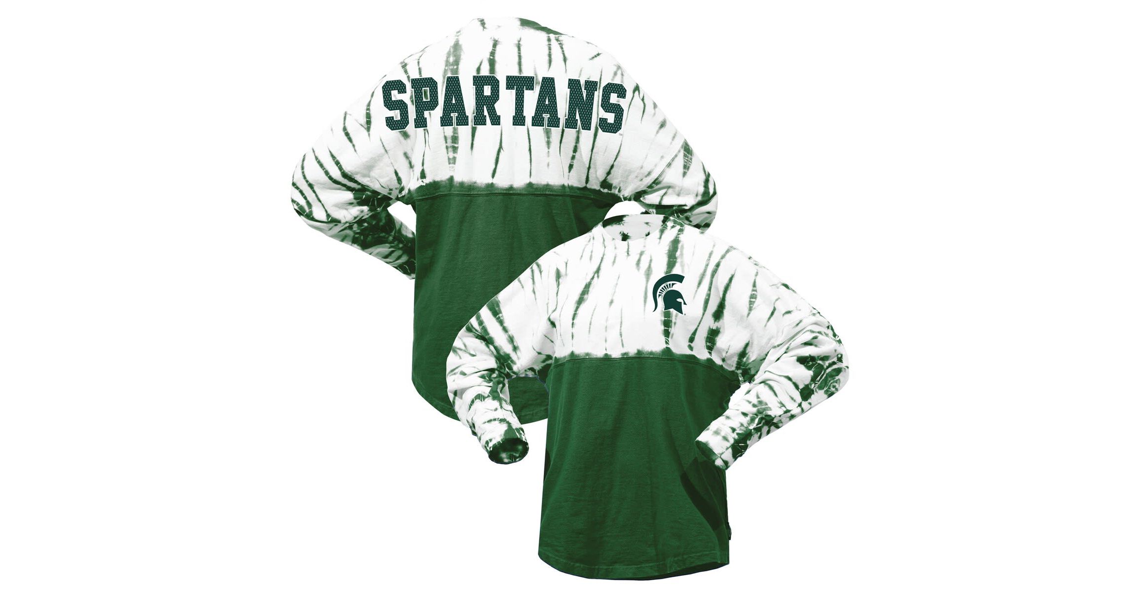 NCAA Michigan State Spartans Tie-Dye Long Sleeve Jersey T-Shirt