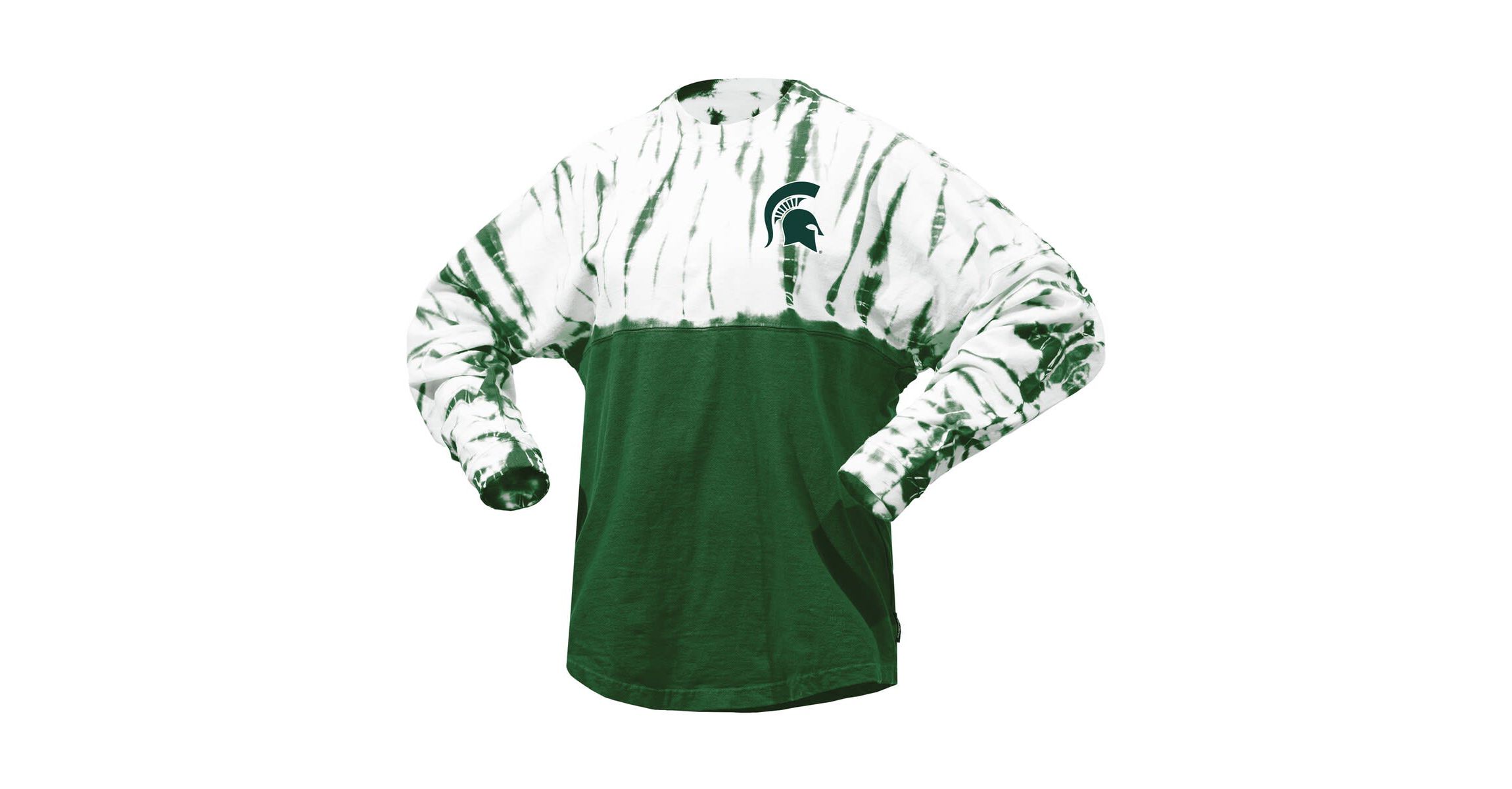 NCAA Michigan State Spartans Tie-Dye Long Sleeve Jersey T-Shirt