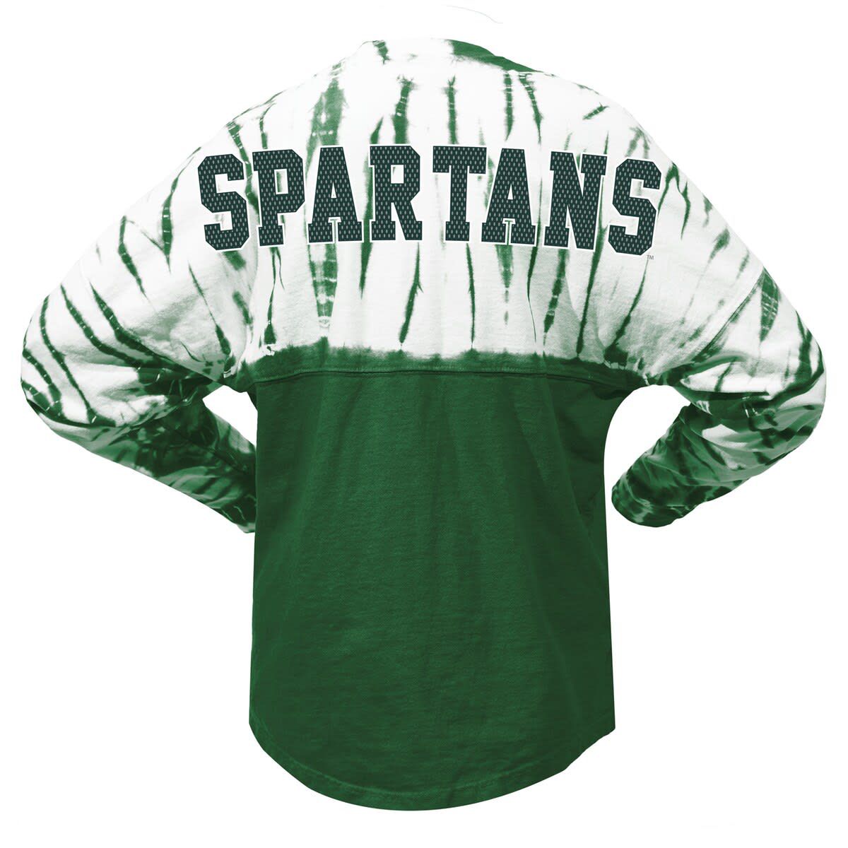 NCAA Michigan State Spartans Tie-Dye Long Sleeve Jersey T-Shirt