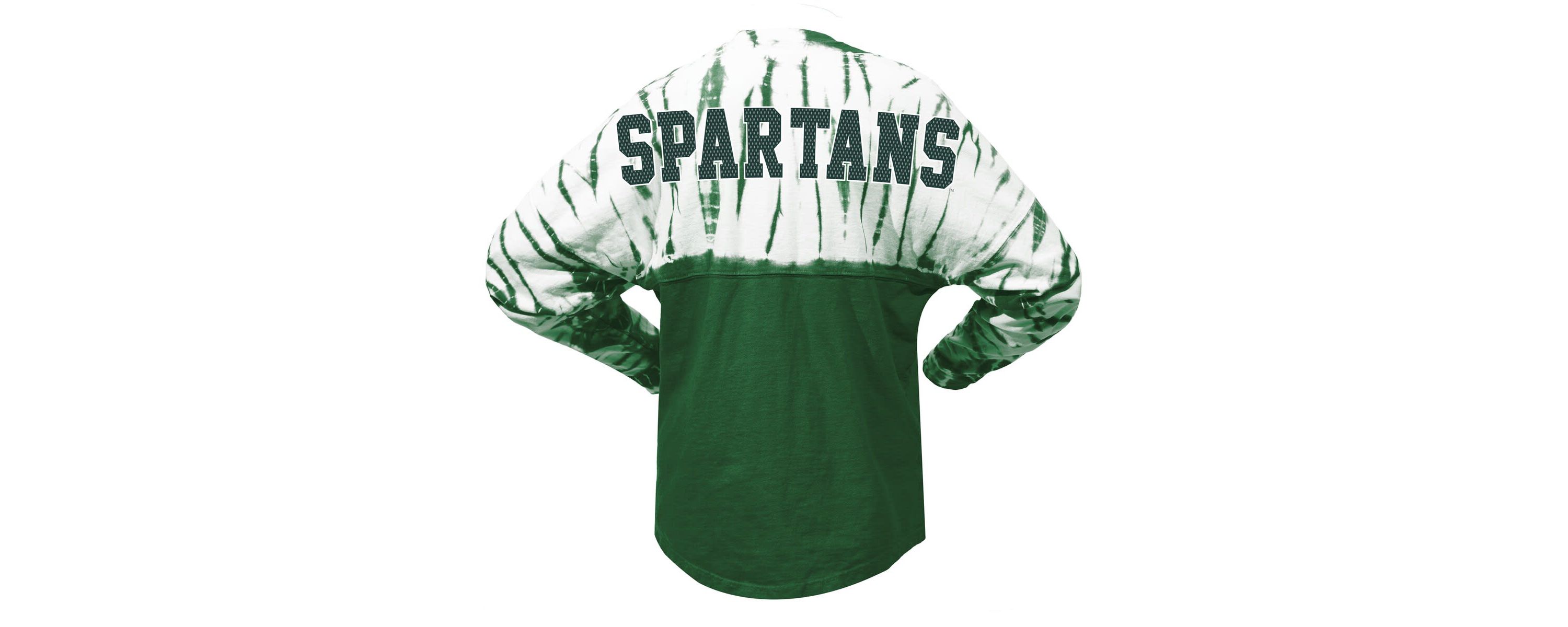 NCAA Michigan State Spartans Tie-Dye Long Sleeve Jersey T-Shirt
