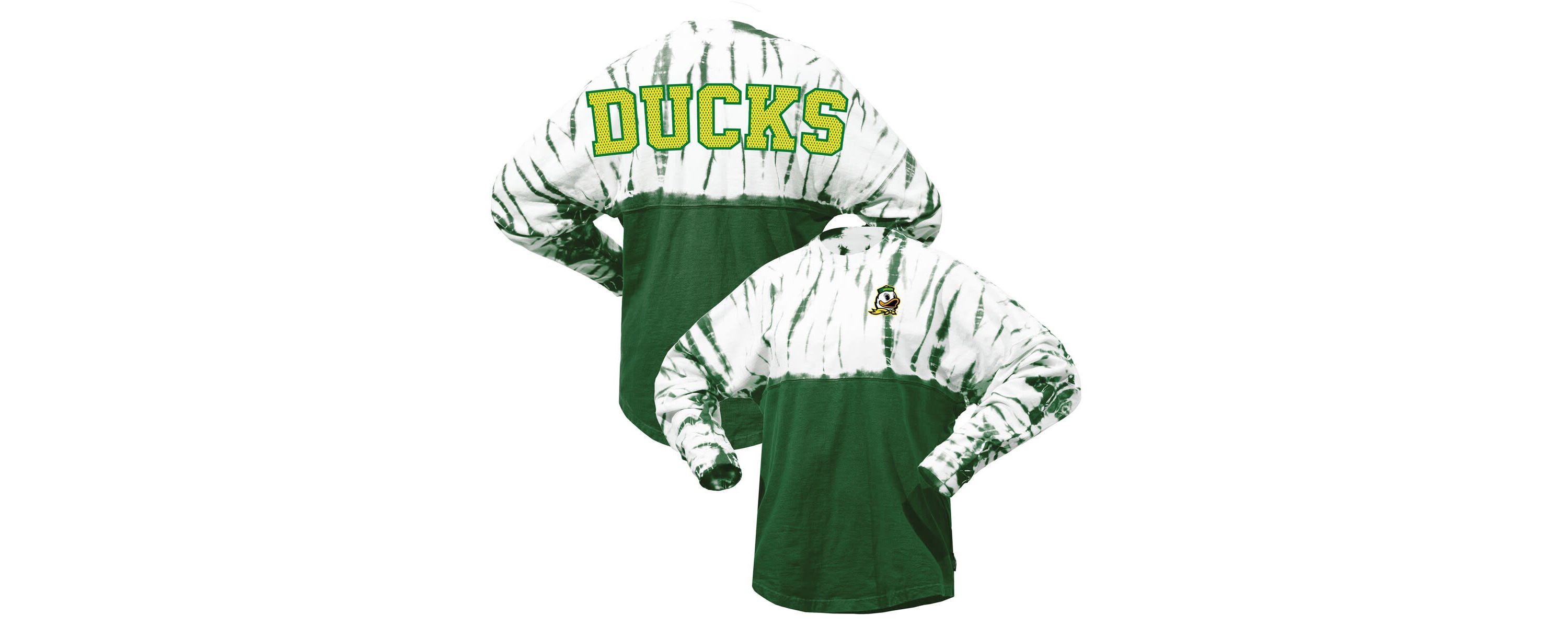 NCAA Oregon Ducks Tie-Dye Long Sleeve Jersey T-Shirt