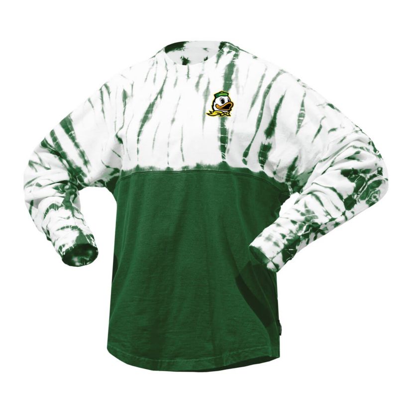 NCAA Oregon Ducks Tie-Dye Long Sleeve Jersey T-Shirt