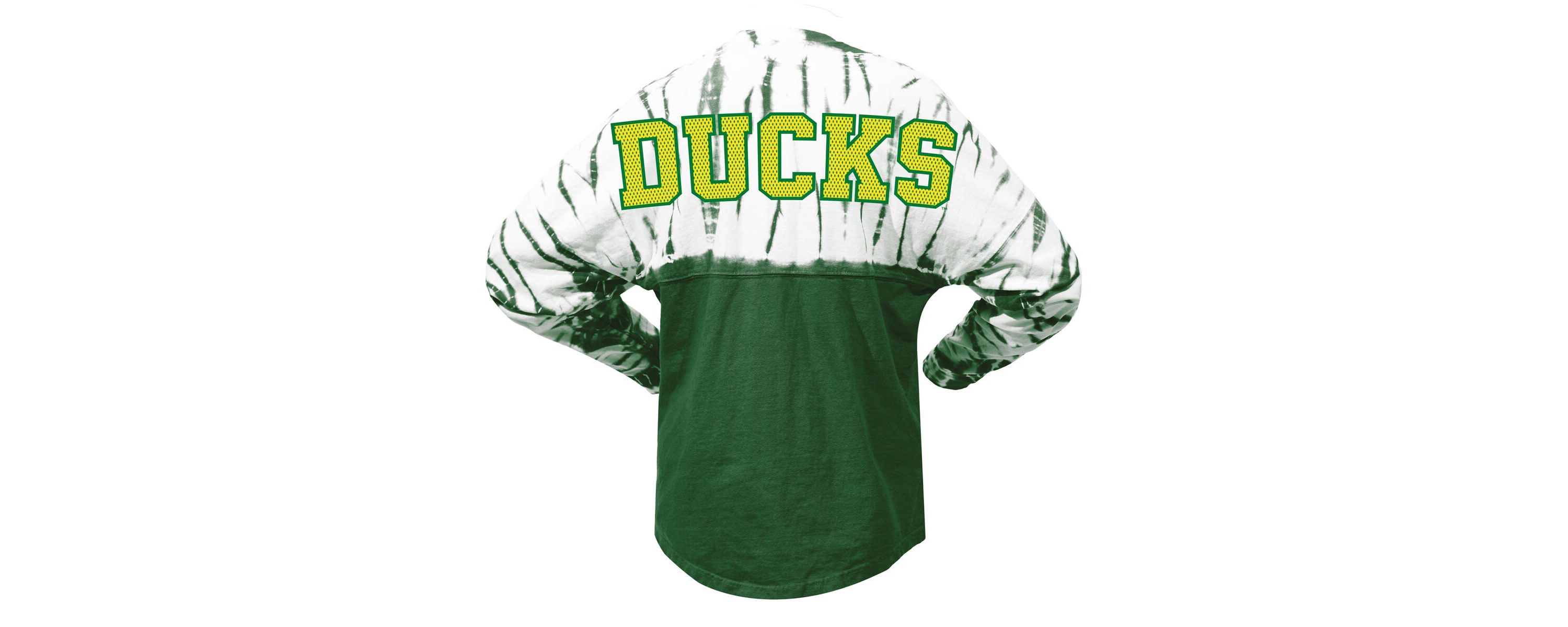 NCAA Oregon Ducks Tie-Dye Long Sleeve Jersey T-Shirt
