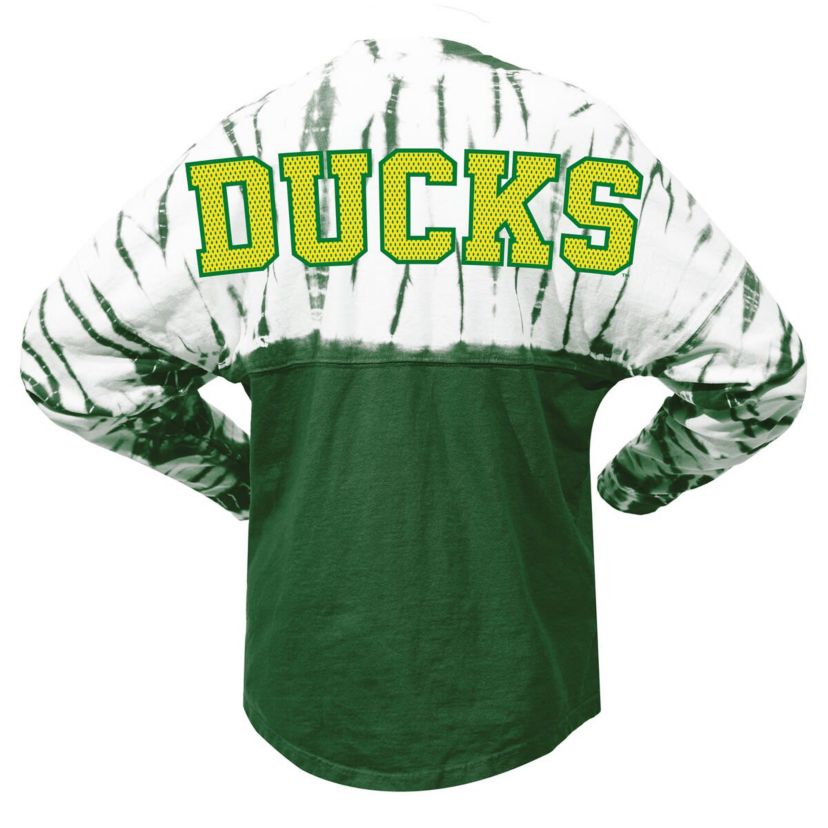 NCAA Oregon Ducks Tie-Dye Long Sleeve Jersey T-Shirt