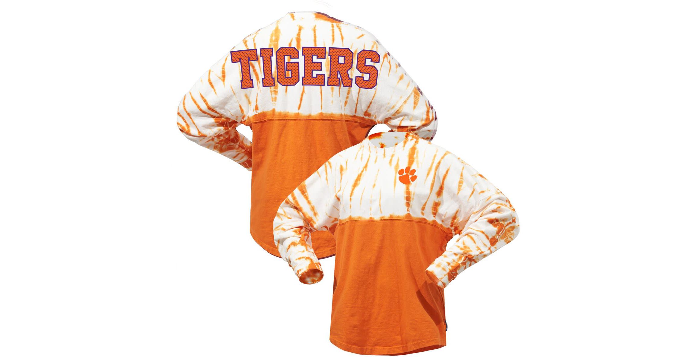 NCAA Clemson Tigers Tie-Dye Long Sleeve Jersey T-Shirt