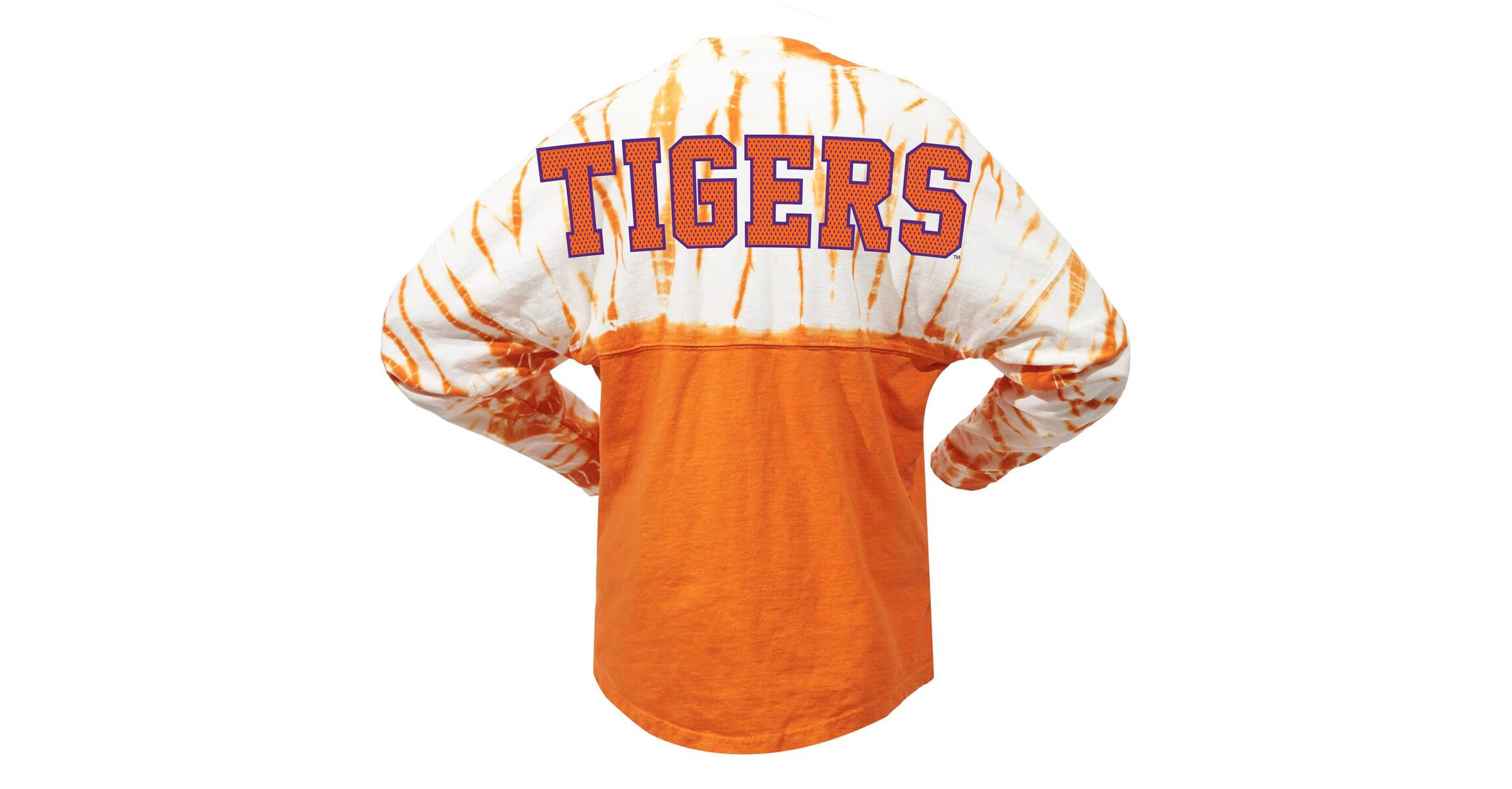 NCAA Clemson Tigers Tie-Dye Long Sleeve Jersey T-Shirt