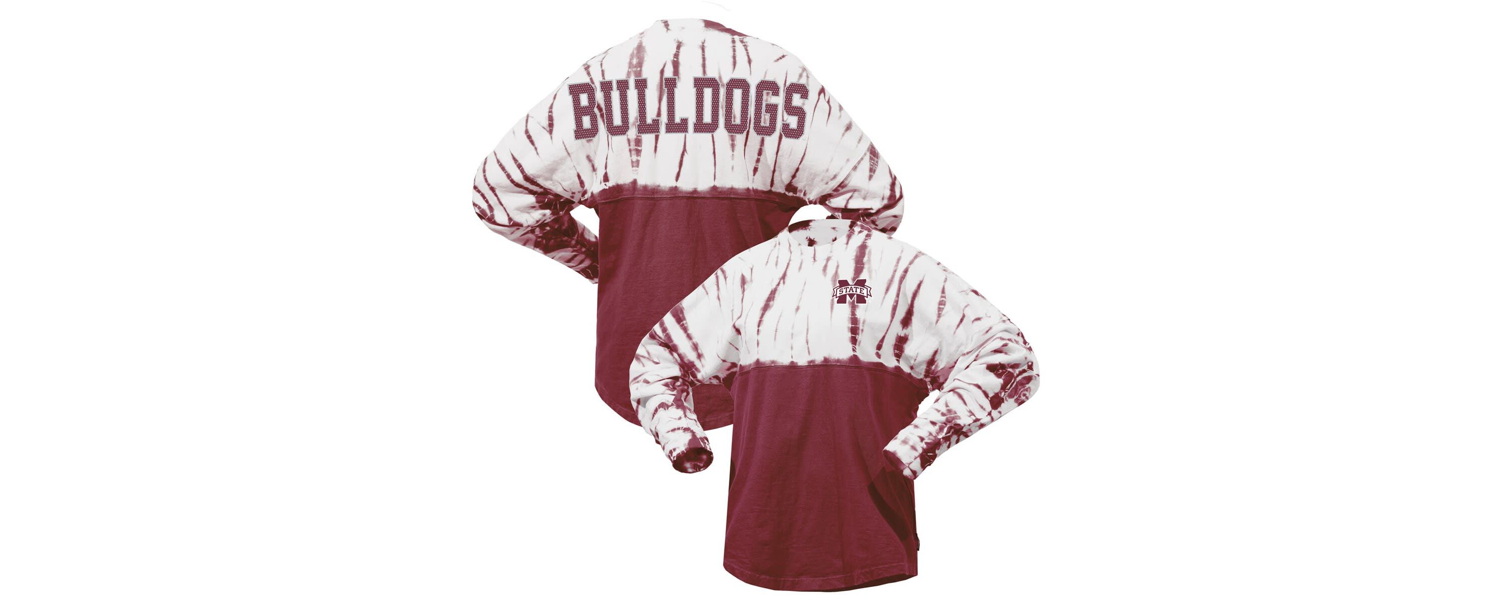NCAA Mississippi State Bulldogs Tie-Dye Long Sleeve Jersey T-Shirt
