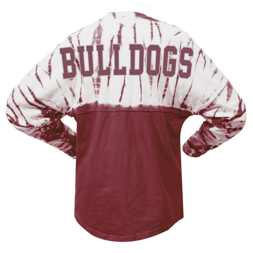 NCAA Mississippi State Bulldogs Tie-Dye Long Sleeve Jersey T-Shirt