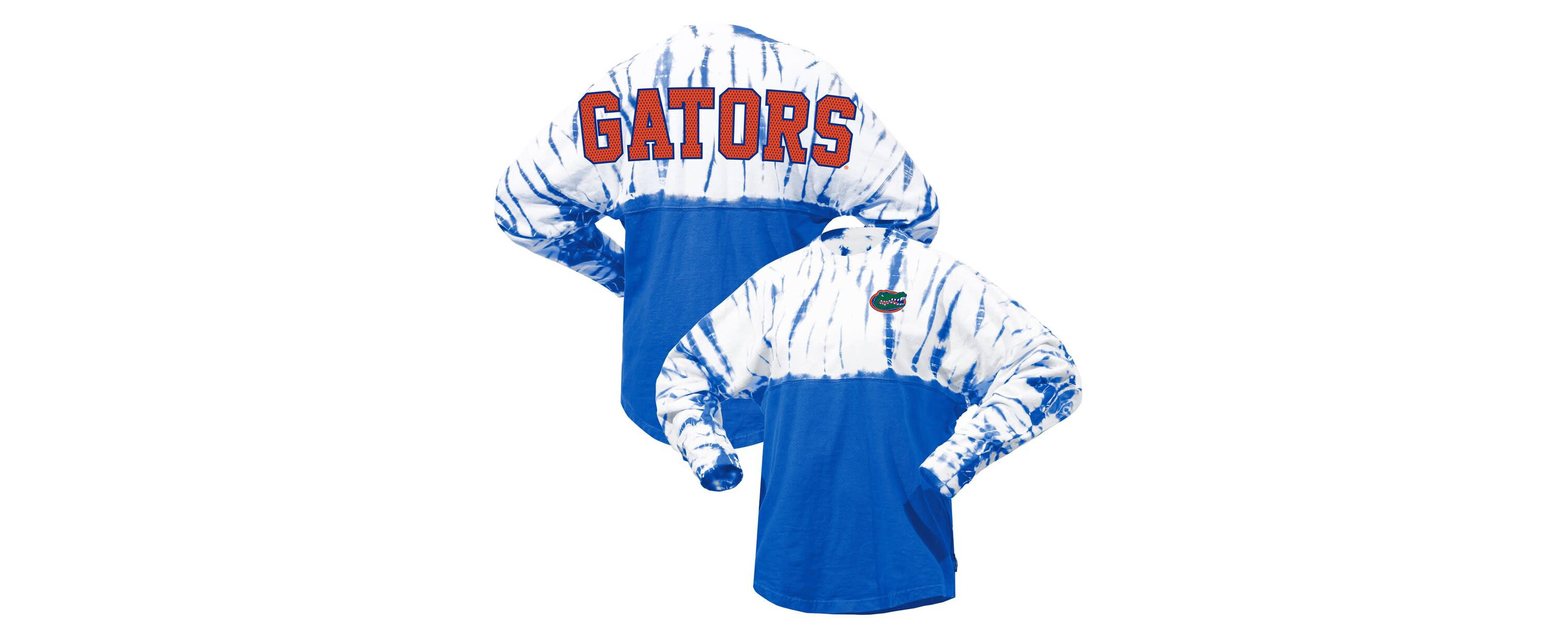 NCAA Florida Gators Tie-Dye Long Sleeve Jersey T-Shirt