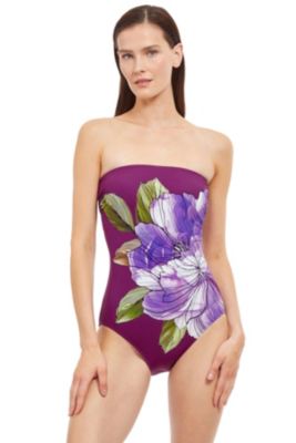 Bandeau one piece swimsuit