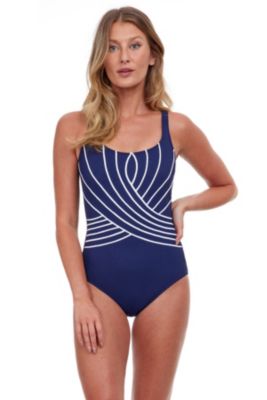 Square neck one piece swimsuit