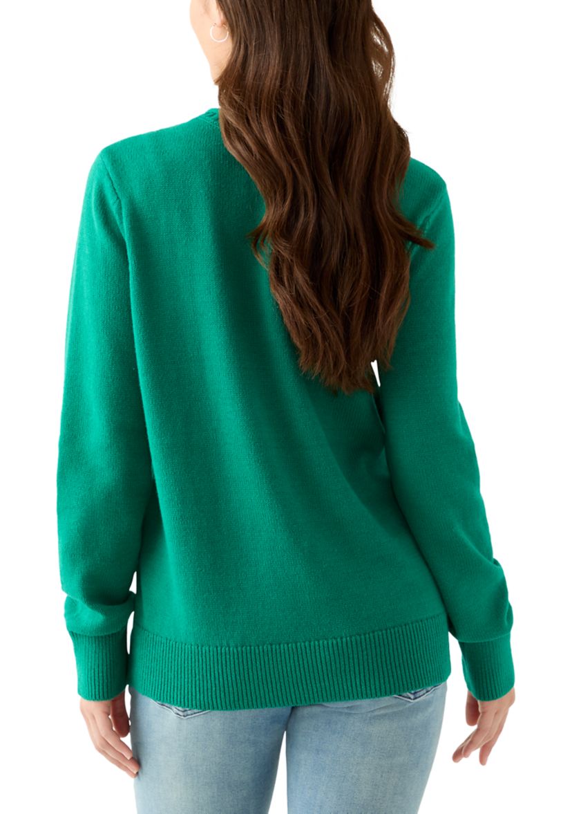 Petite Intarsia Pullover Sweater