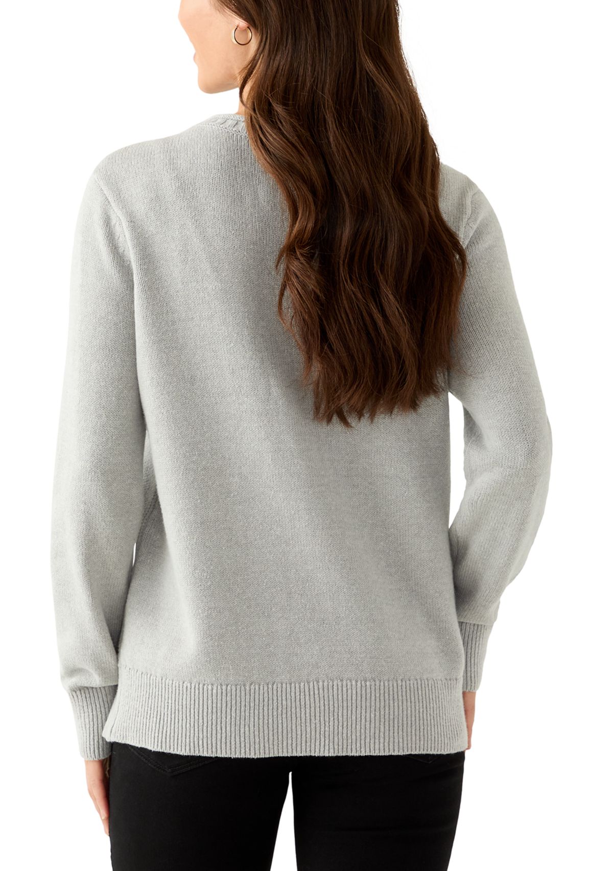 Petite Intarsia Pullover Sweater