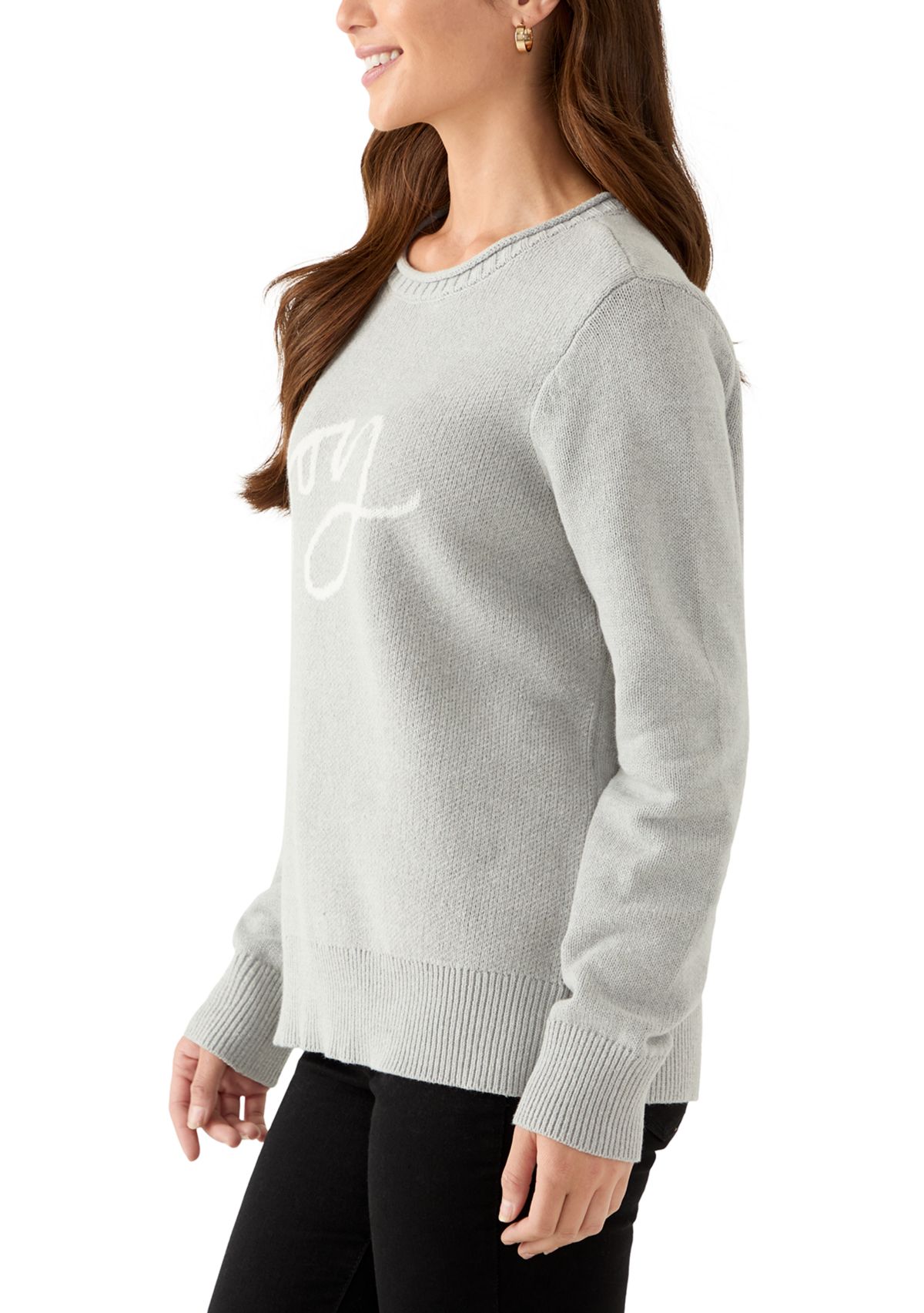 Petite Intarsia Pullover Sweater