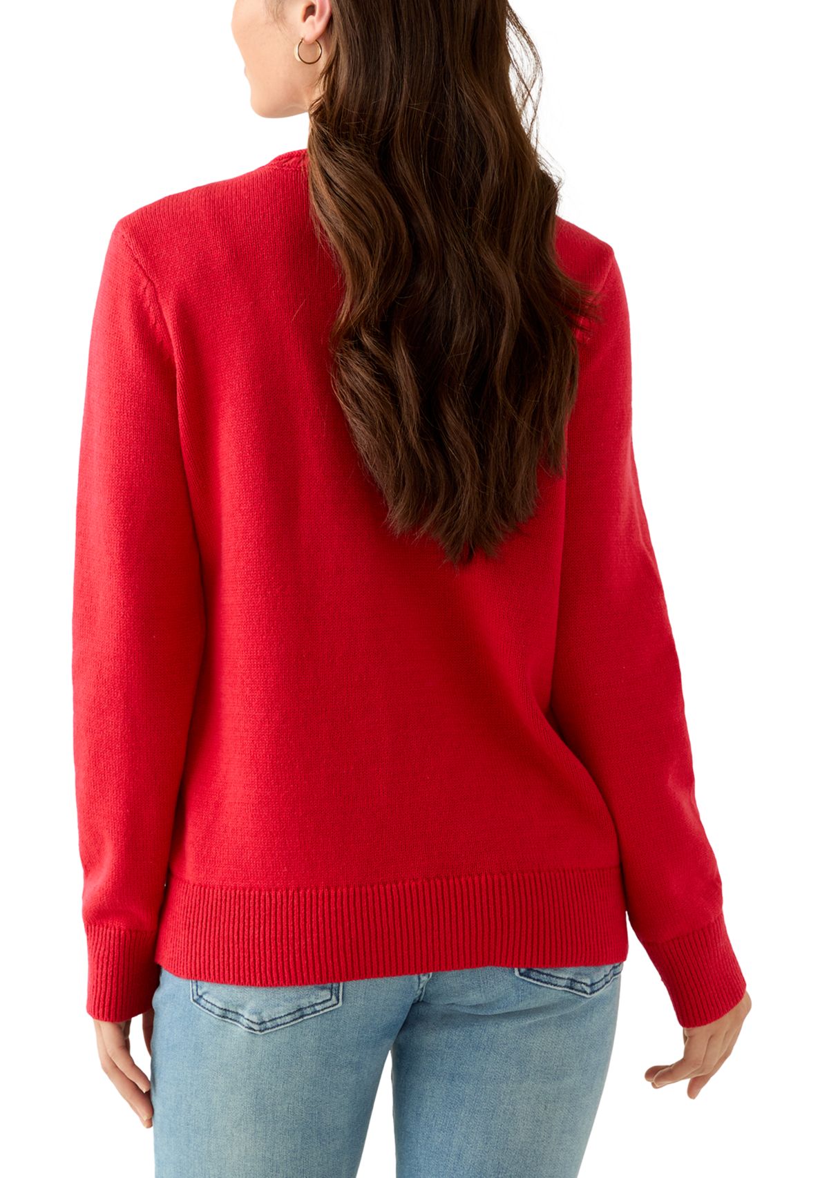Petite Intarsia Pullover Sweater
