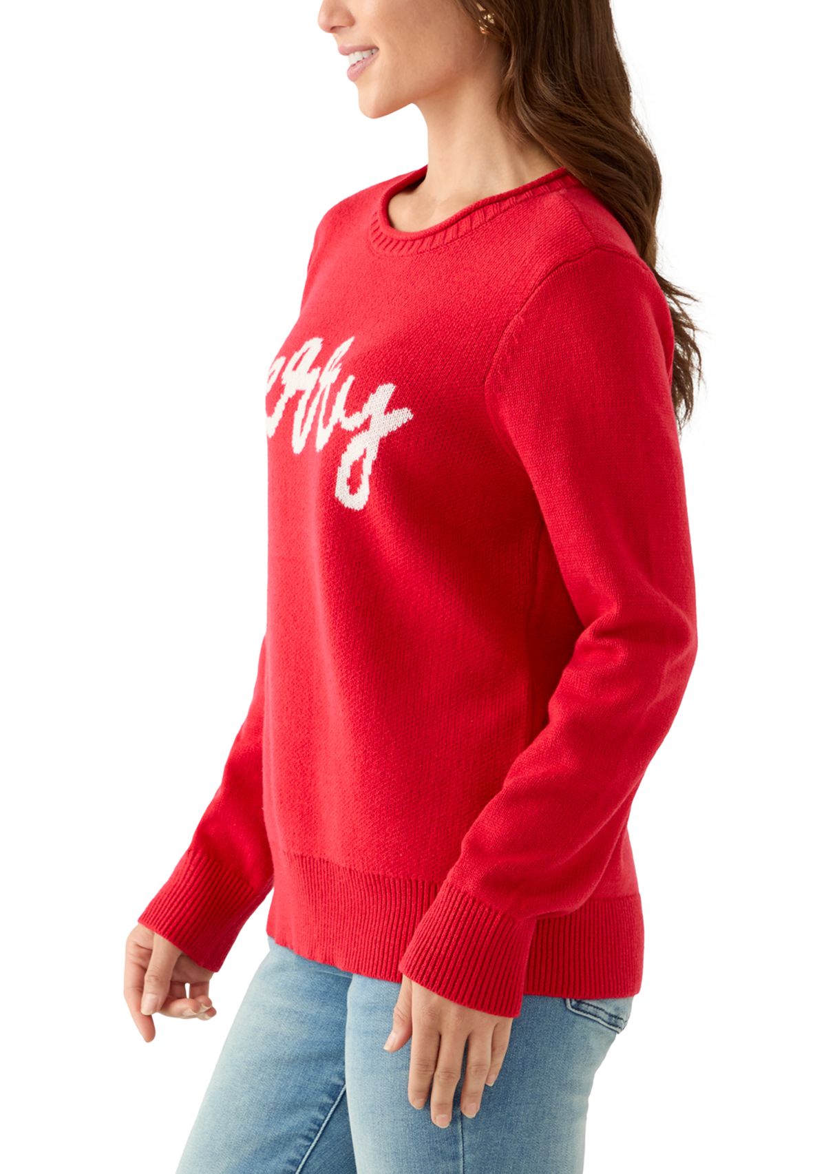 Petite Intarsia Pullover Sweater