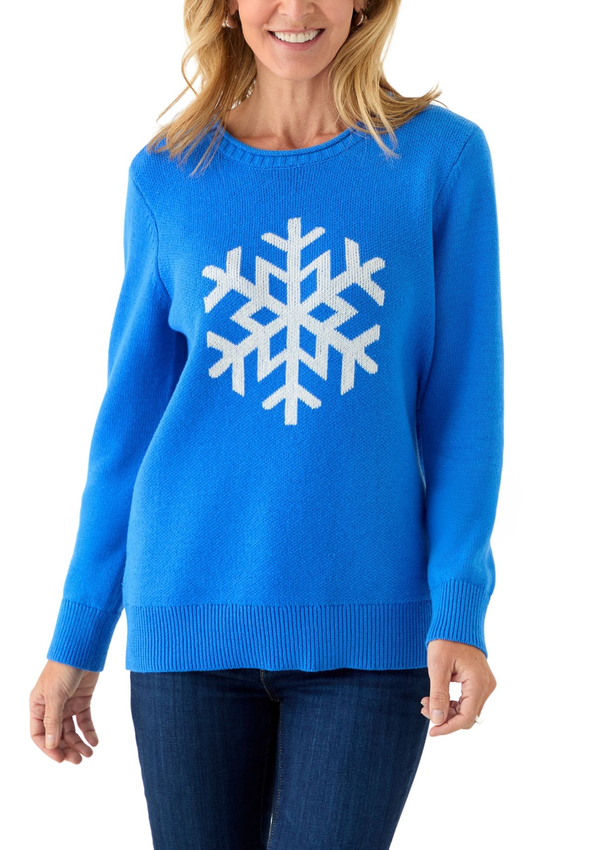 Womens Stitch Intarsia Sweater