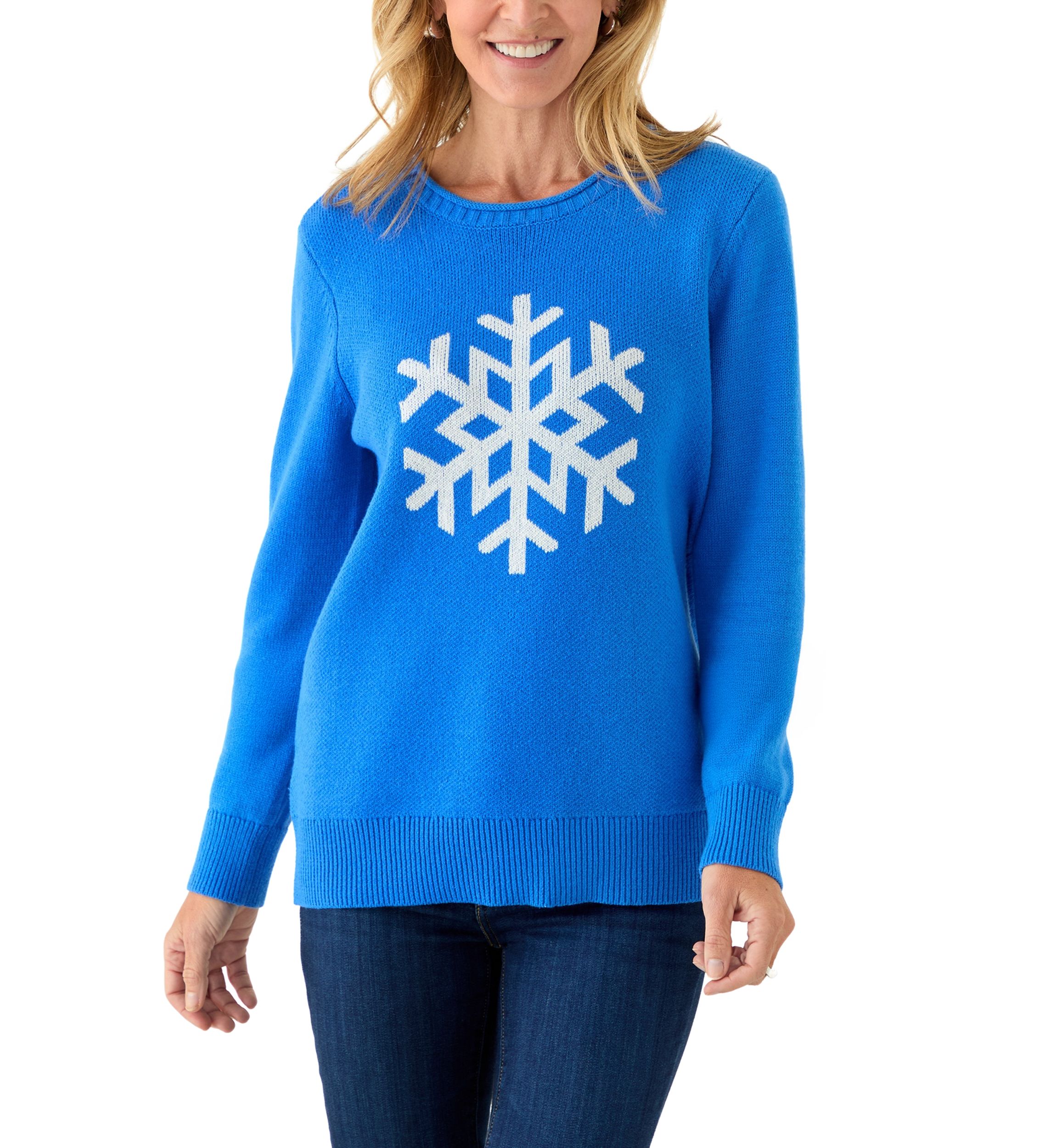 Womens Stitch Intarsia Sweater