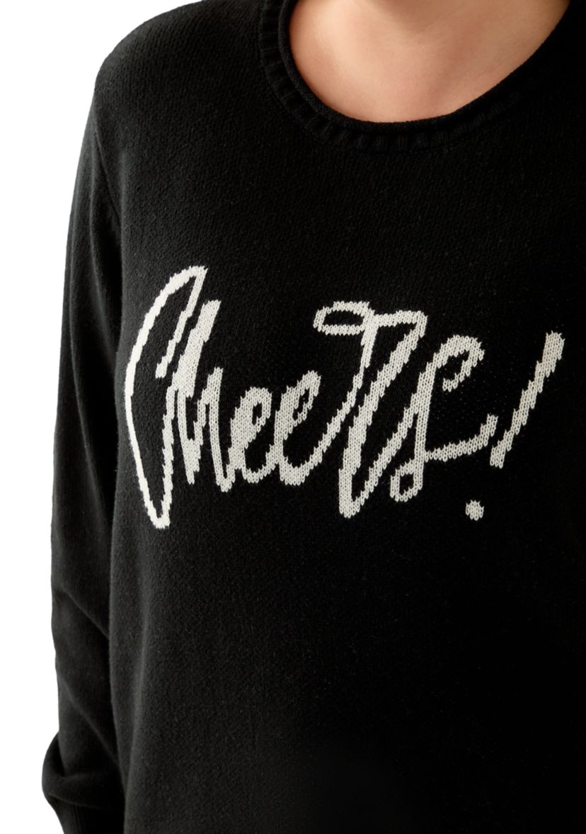 Plus Size Intarsia Pullover Sweater