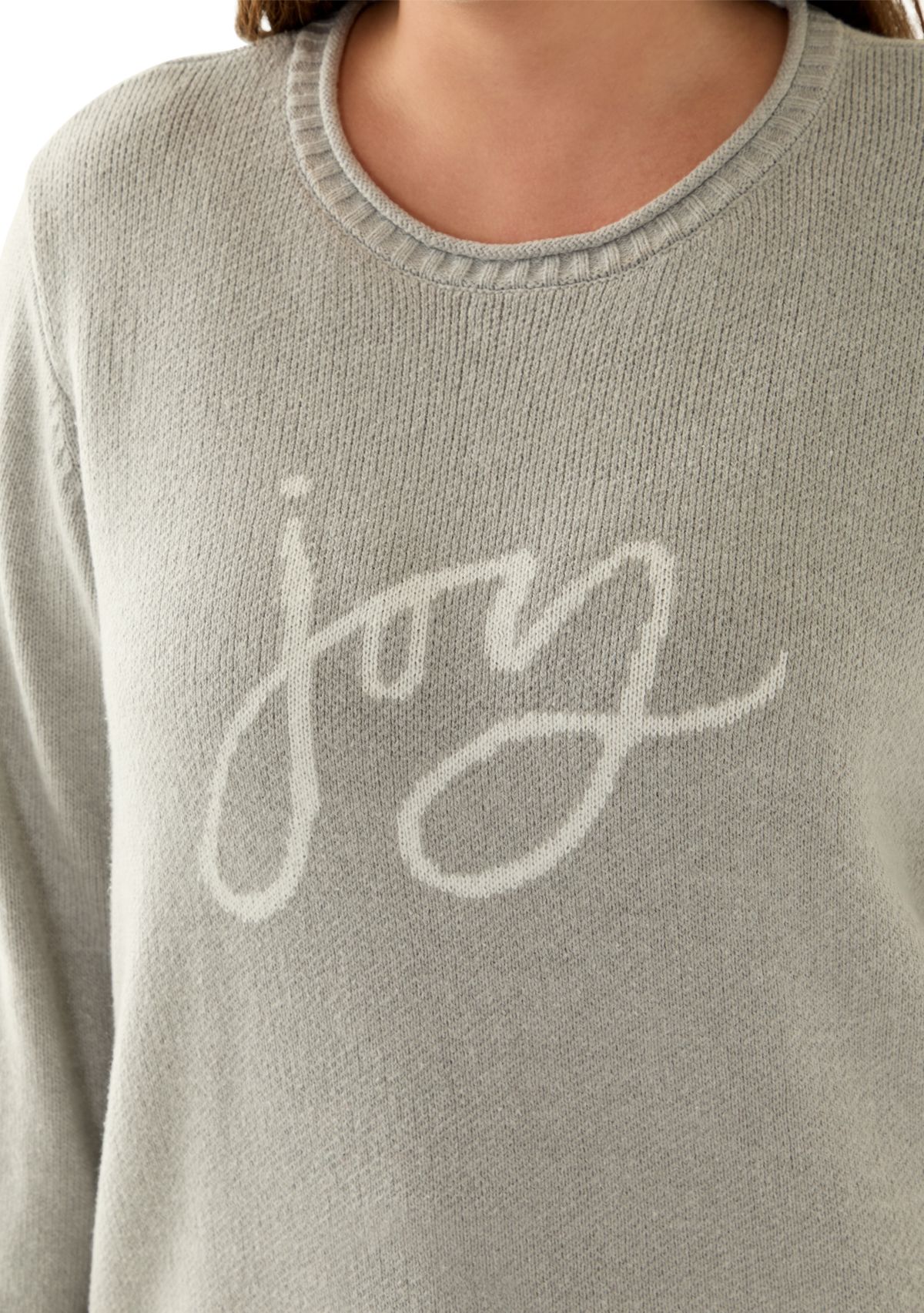 Plus Size Intarsia Pullover Sweater