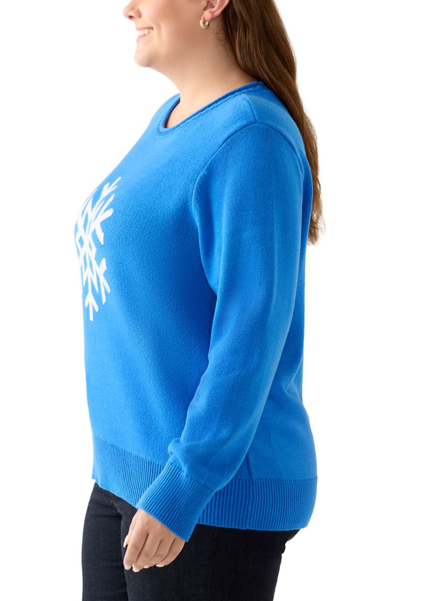 Womens Intarsia Pullover Sweater