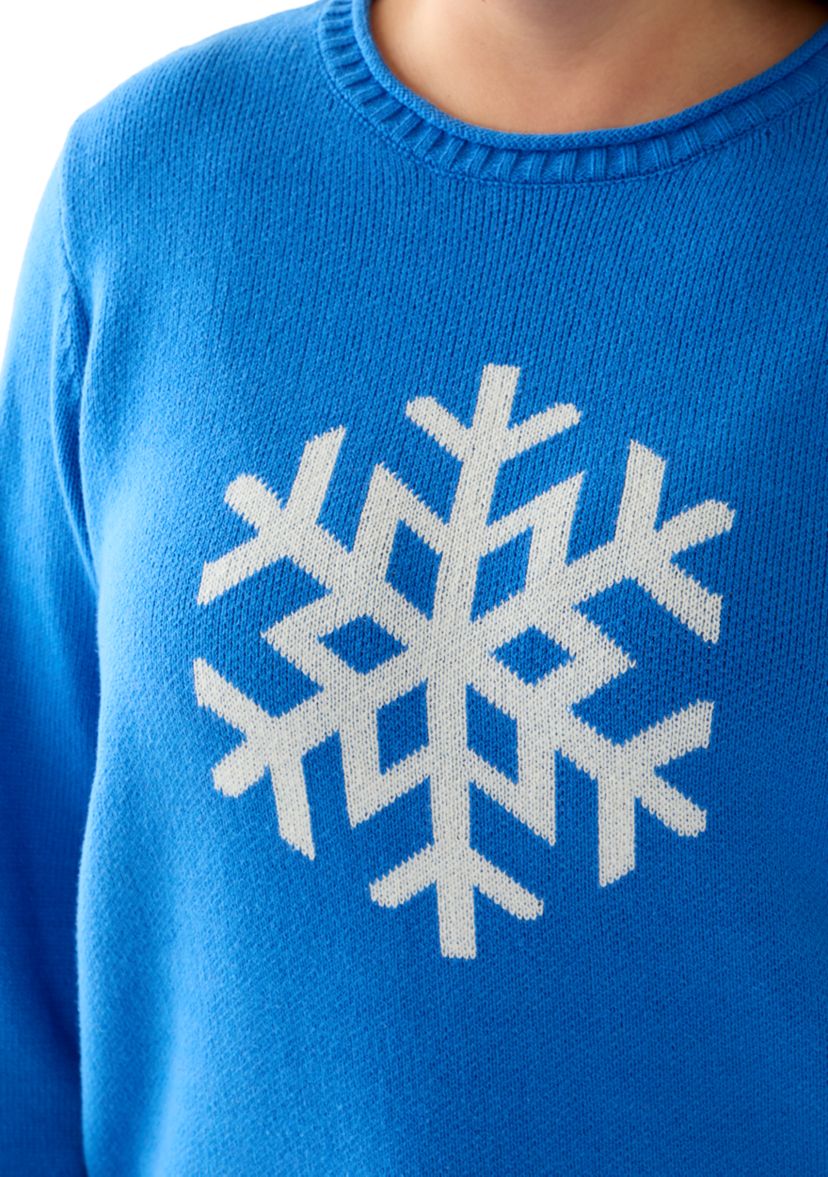 Womens Intarsia Pullover Sweater